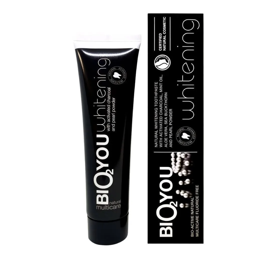 Dabīga zobu pasta balinoša ar aktivētu kokogli 100ml - Image 1