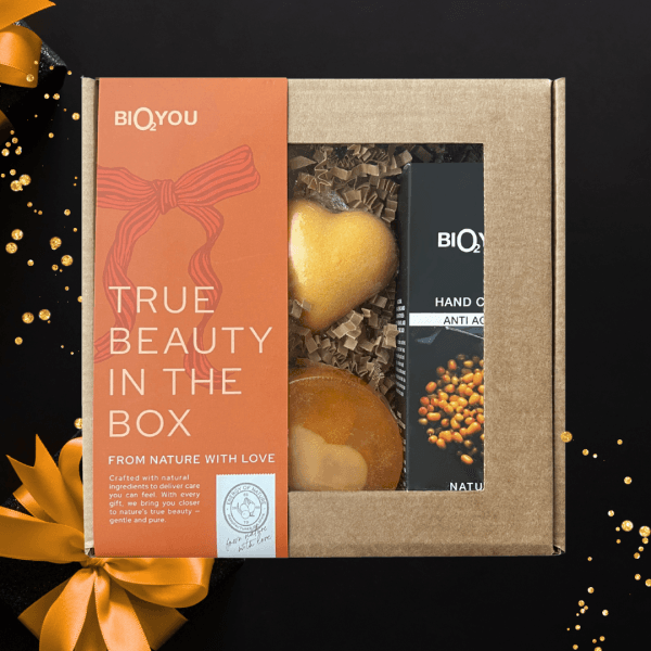 Dāvanu komplekts - Ziepes Home SPA, Vannas bumba Smiltsērkšķis, Roku krēms Anti-Ageing Smiltsērkšķis - Image 2