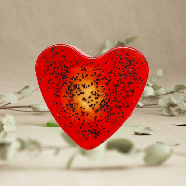 Ziepes sirds formā Zemene 60g - Image 2