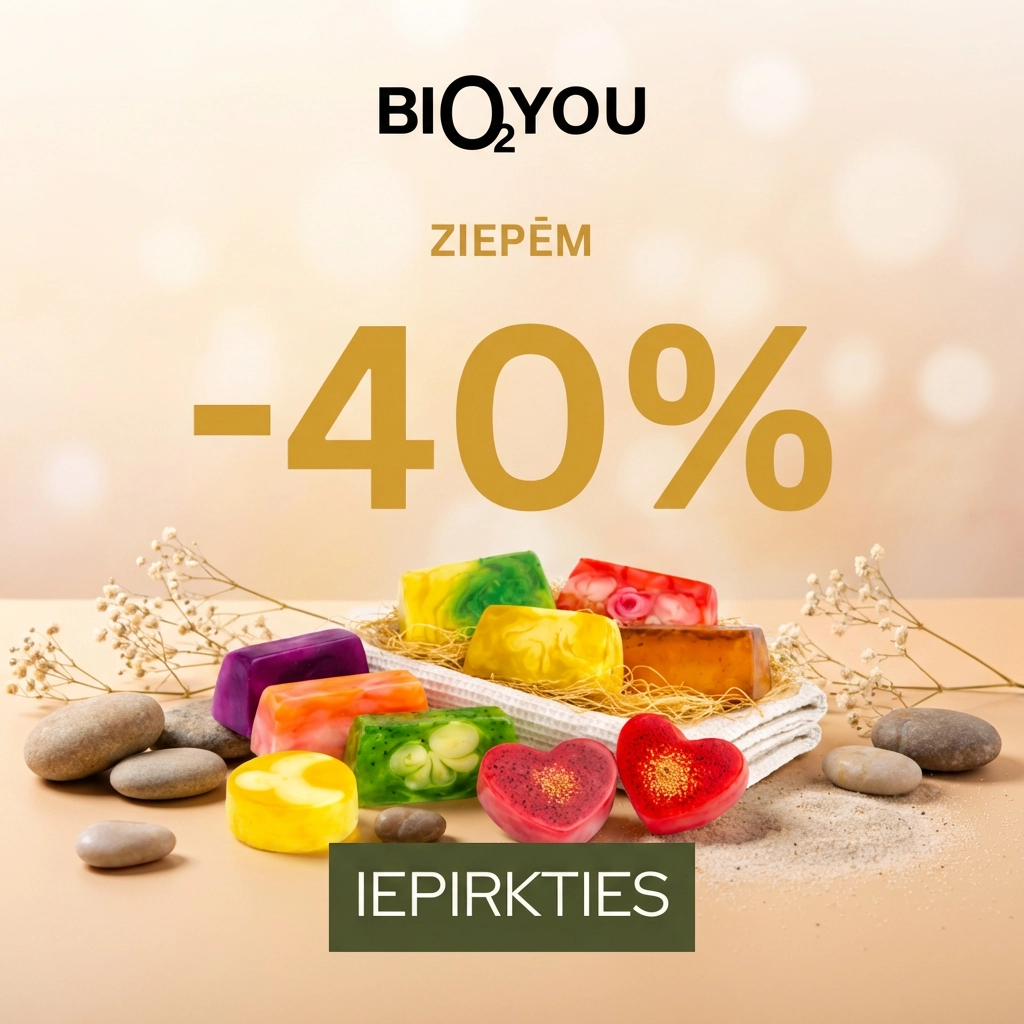 Colorful soaps with discount promotion